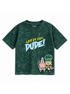 Let It Rip Dude SpongeBob & Patrick Kids Boys Acid Wash T-Shirt – SpongeBob©