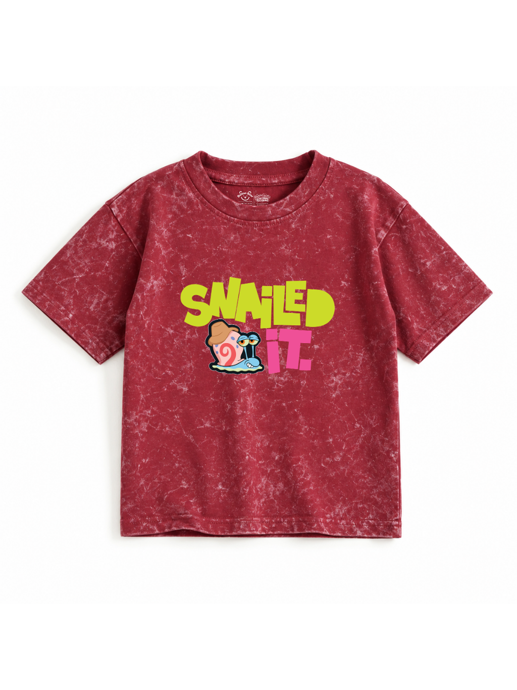 Snailed It Gary Kids Boys Acid Wash T-Shirt – SpongeBob©