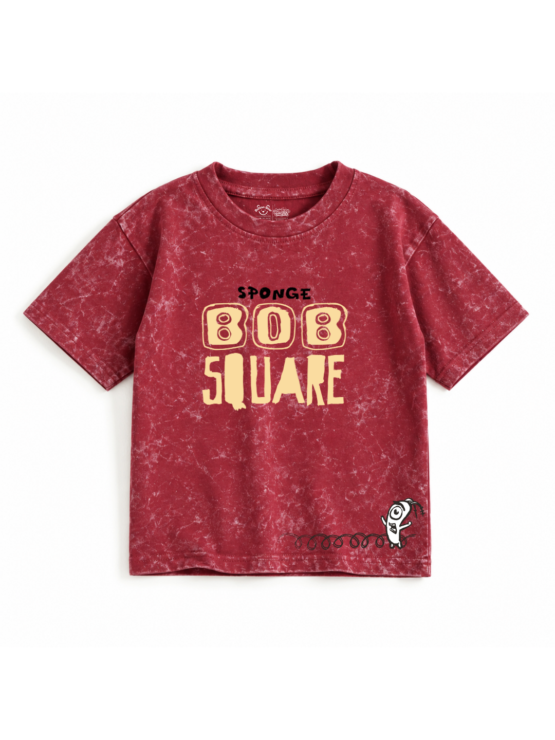 Sponge Bob Square Logo Kids Boys Acid Wash T-Shirt – SpongeBob©