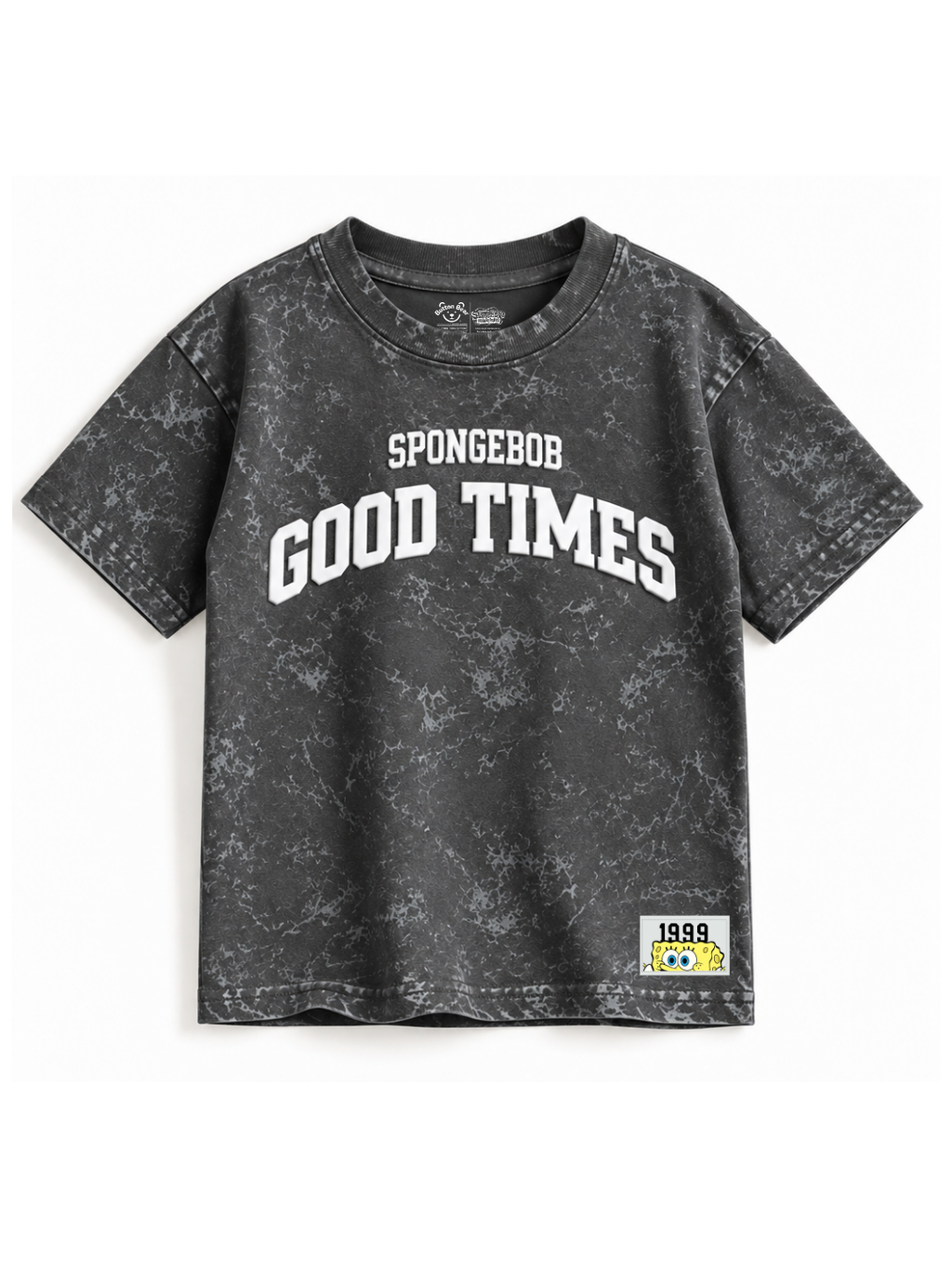 SpongeBob Good Times Kids Boys Acid Wash T-Shirt – SpongeBob©