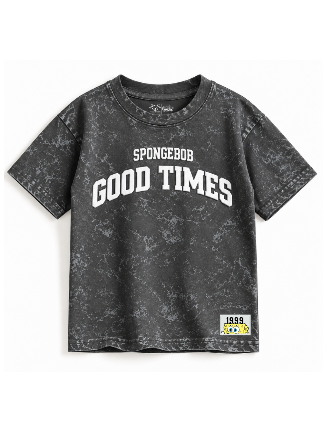 SpongeBob Good Times Kids Boys Acid Wash T-Shirt – SpongeBob©