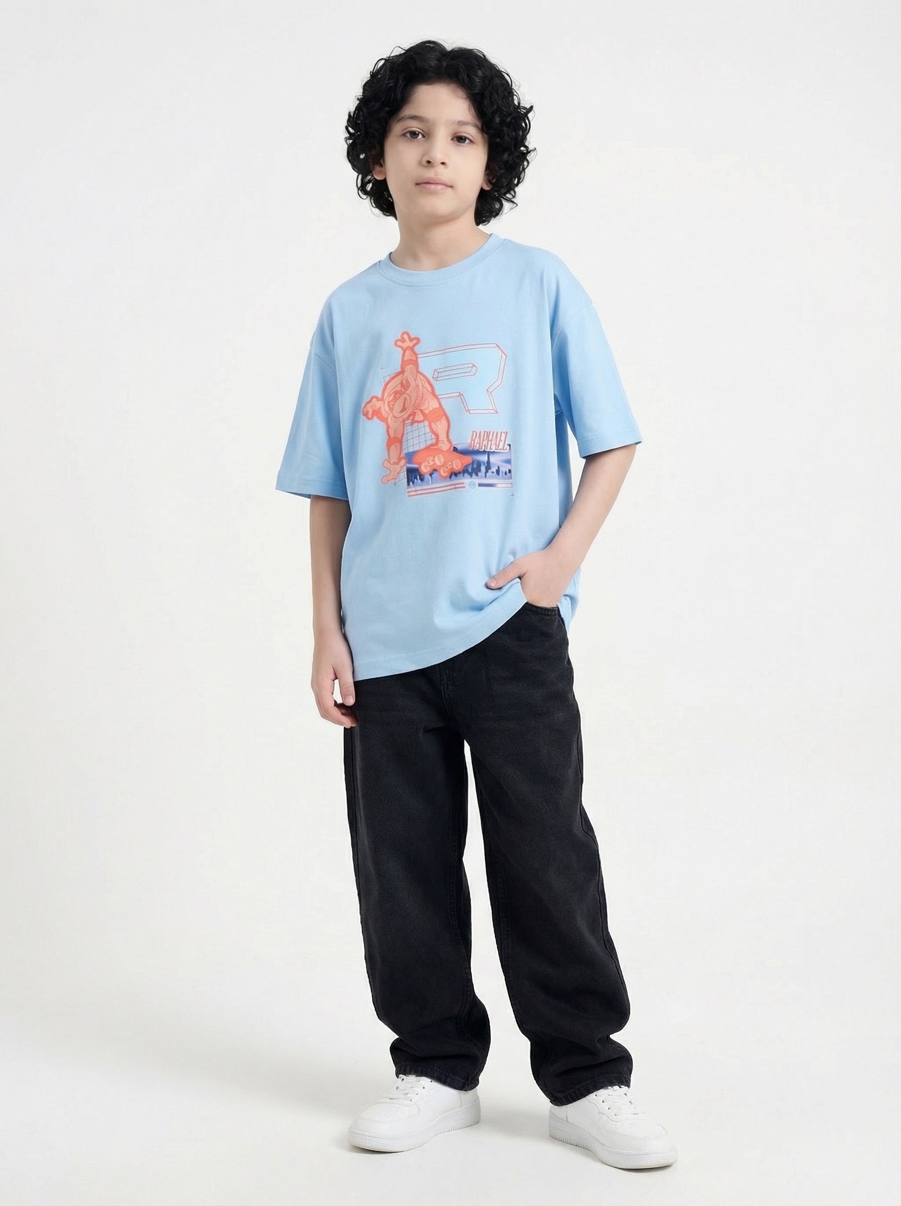 Raphael Action Street Style Kids T-Shirt – Ninja Turtles