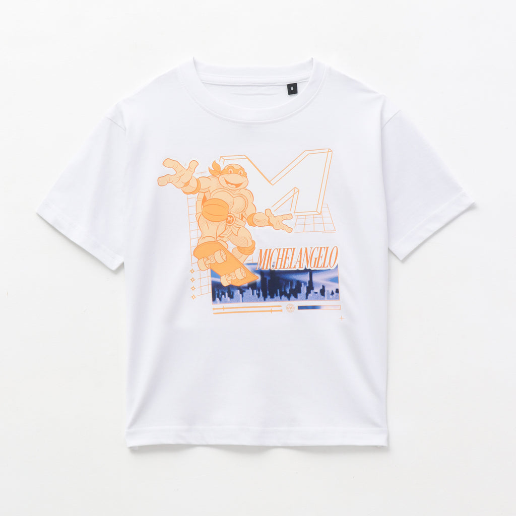 Michelangelo Skate Action Kids T-Shirt – Ninja Turtles