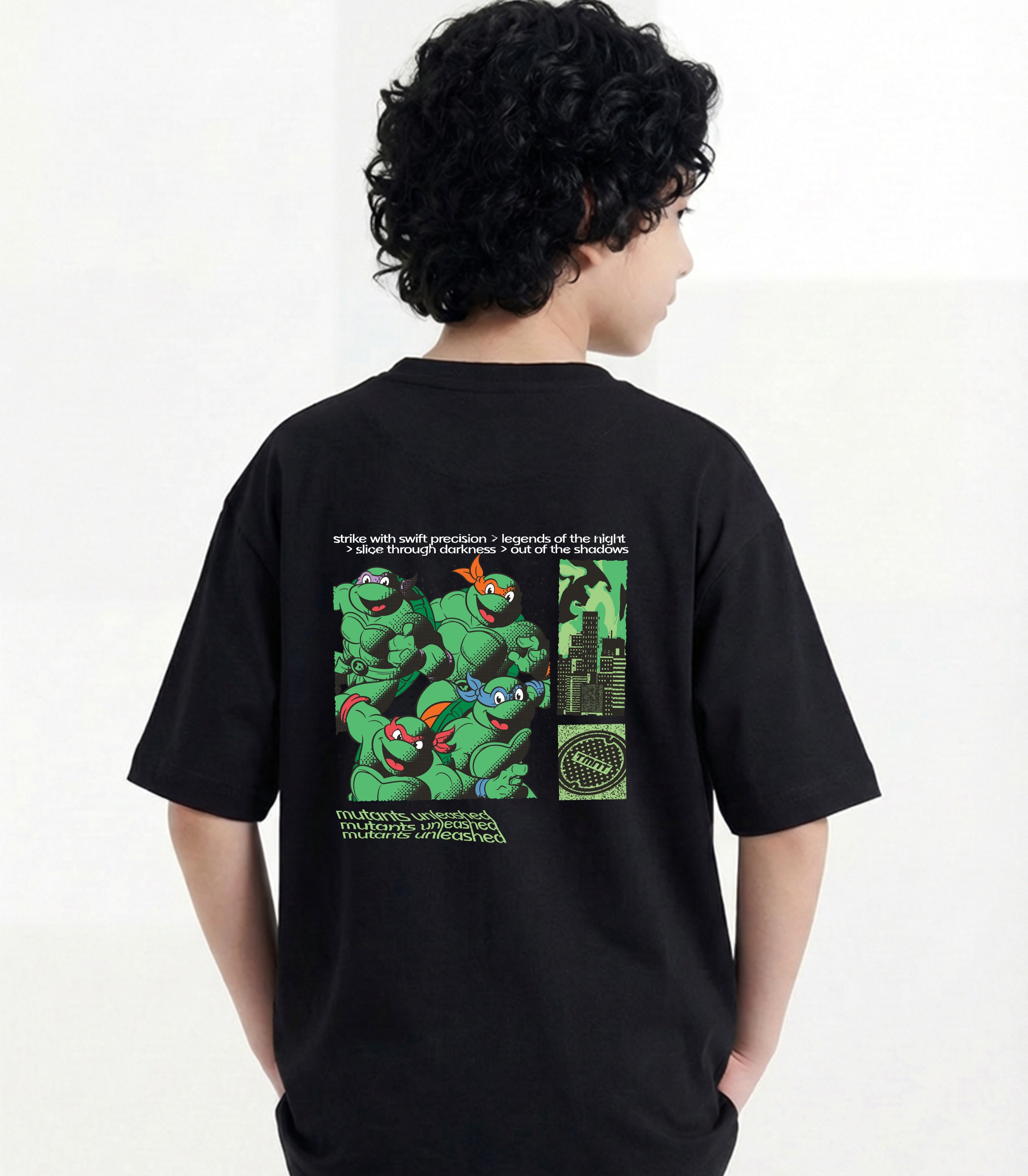 Mutants Unleashed Action Graphic Kids T-Shirt – Ninja Turtles