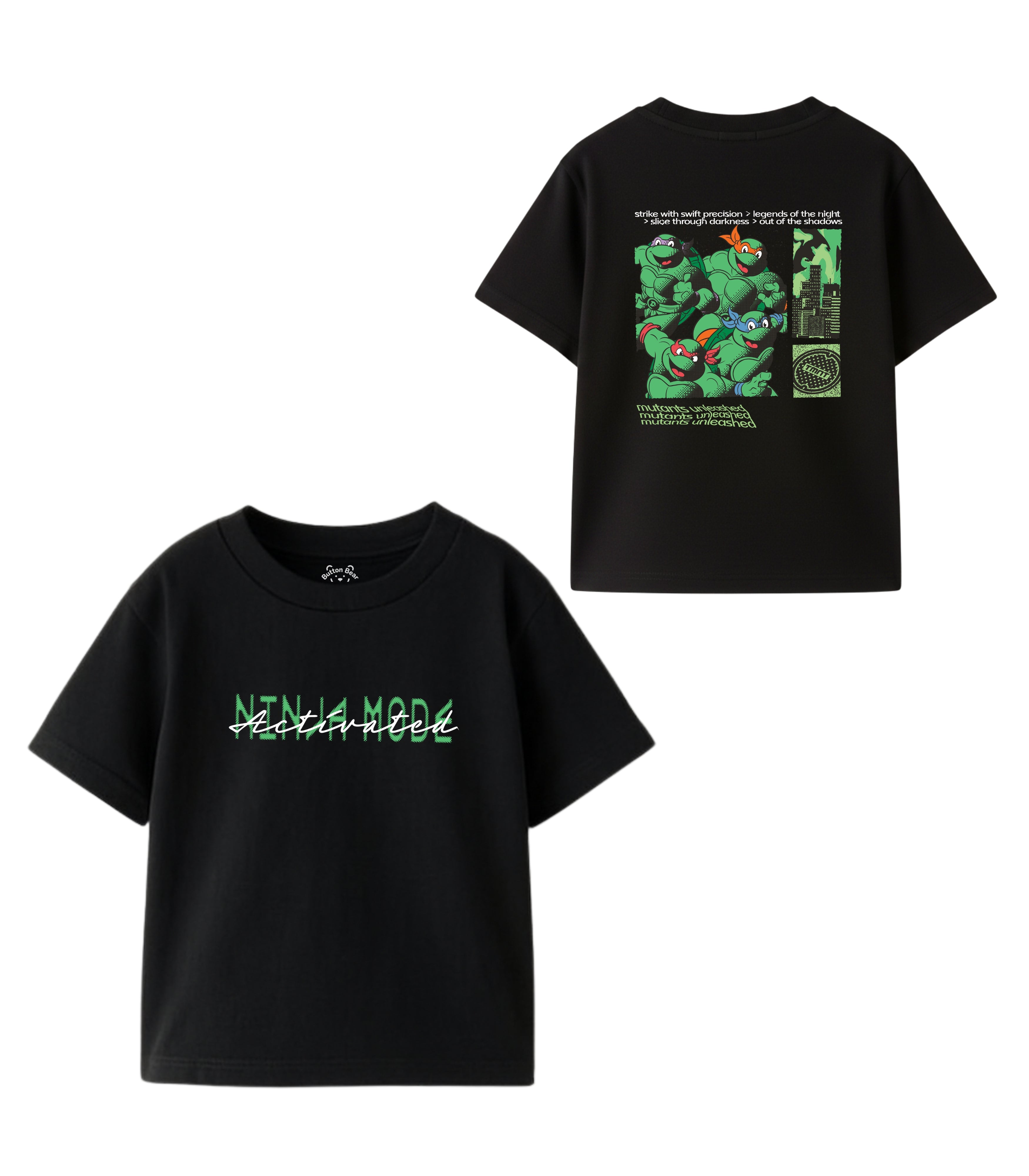 Mutants Unleashed Action Graphic Kids T-Shirt – Ninja Turtles