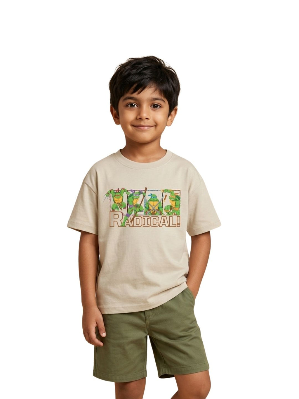 Beige TMNT Radical Ninja Action Kids Co-Ord Set