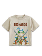 Beige TMNT Leonardo Sword Action Kids Co-Ord Set