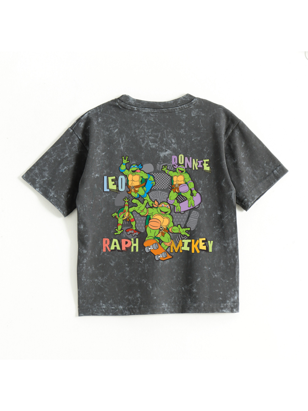 TMNT Logo Kids Boys Acid Wash T-Shirt – Ninja Turtles©