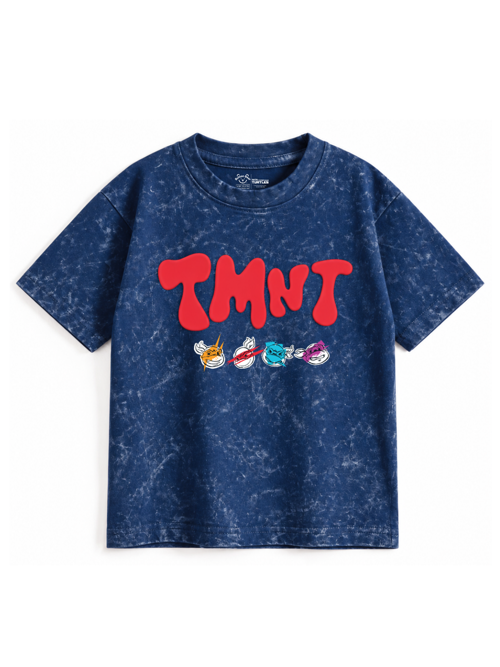 Retro TMNT Logo Kids Boys Acid Wash T-Shirt – Ninja Turtles©