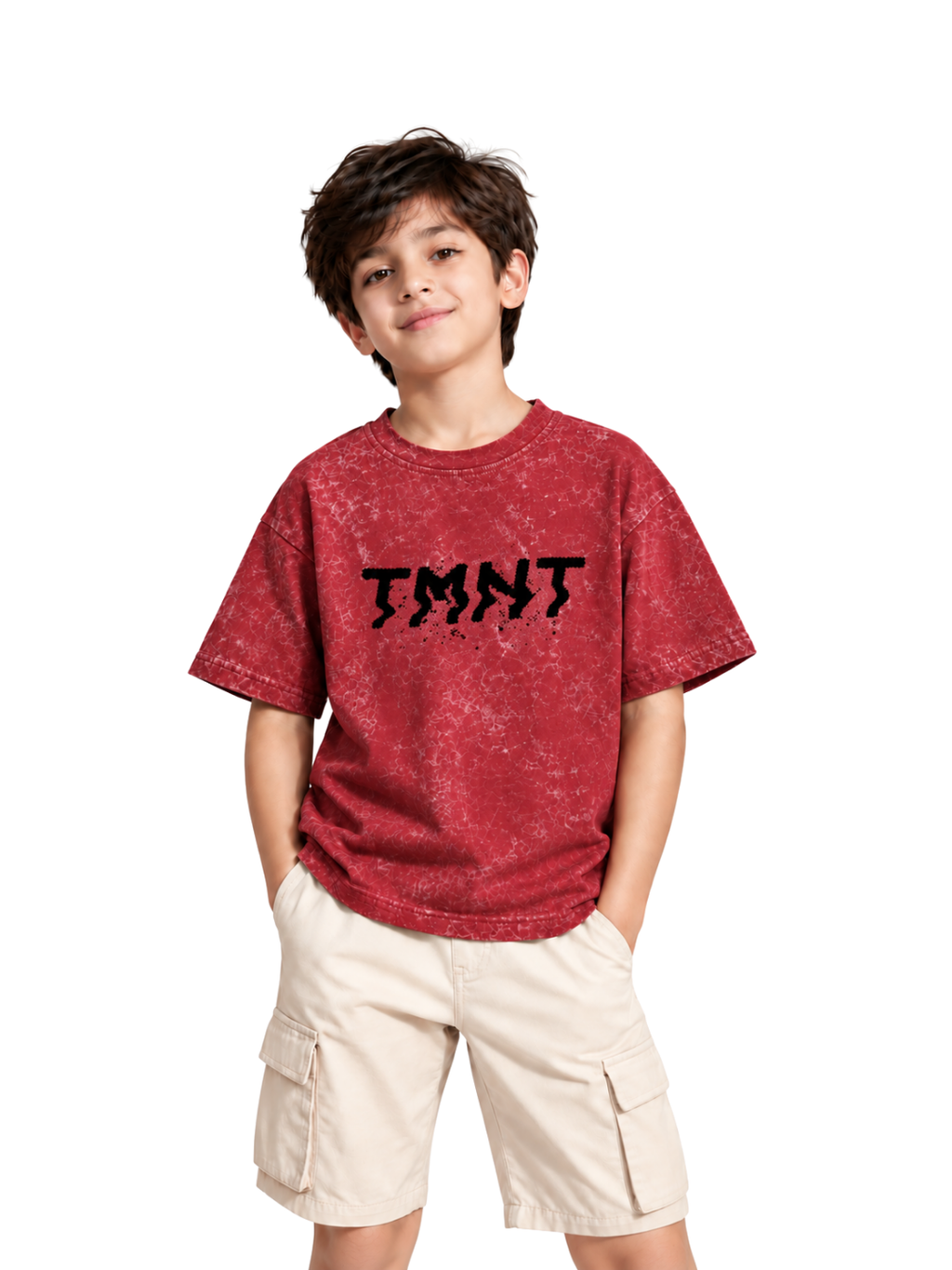 Bold TMNT Street Logo Kids Boys Acid Wash T-Shirt – Ninja Turtles©
