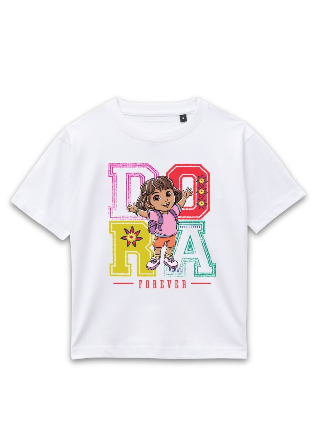White Dora Forever Adventure Graphic Co-Ord Set for Girls