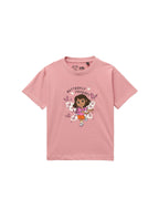 Dora Butterfly Friends Graphic Printed Cotton T-Shirt & Shorts Set