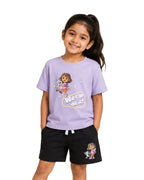 Dora We Can Do It Graphic Printed Cotton T-Shirt & Shorts Set