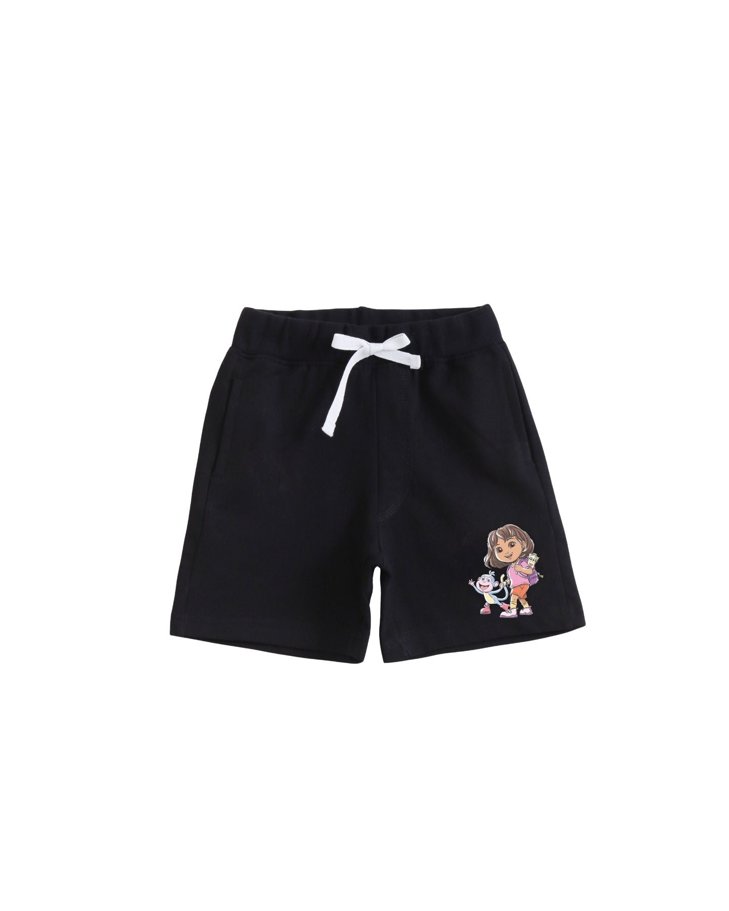 Dora We Can Do It Graphic Printed Cotton T-Shirt & Shorts Set