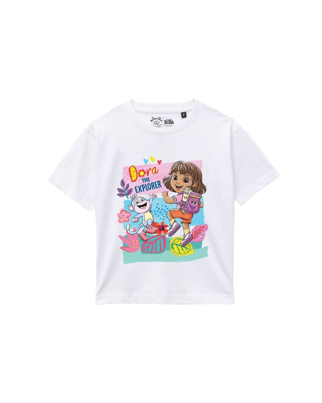 Dora the Explorer Graphic Printed Cotton T-Shirt & Shorts Girls
