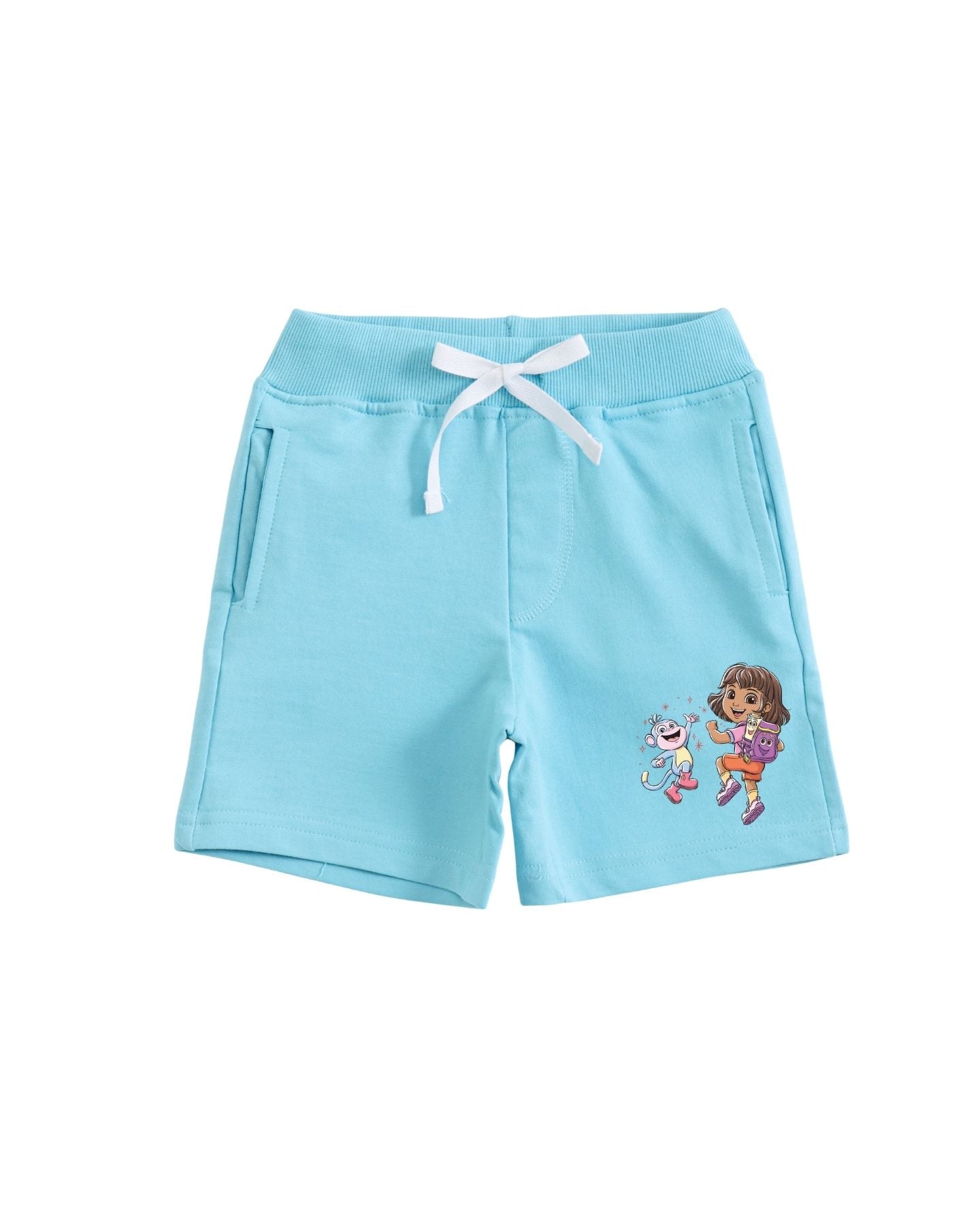 Dora the Explorer Graphic Printed Cotton T-Shirt & Shorts Girls