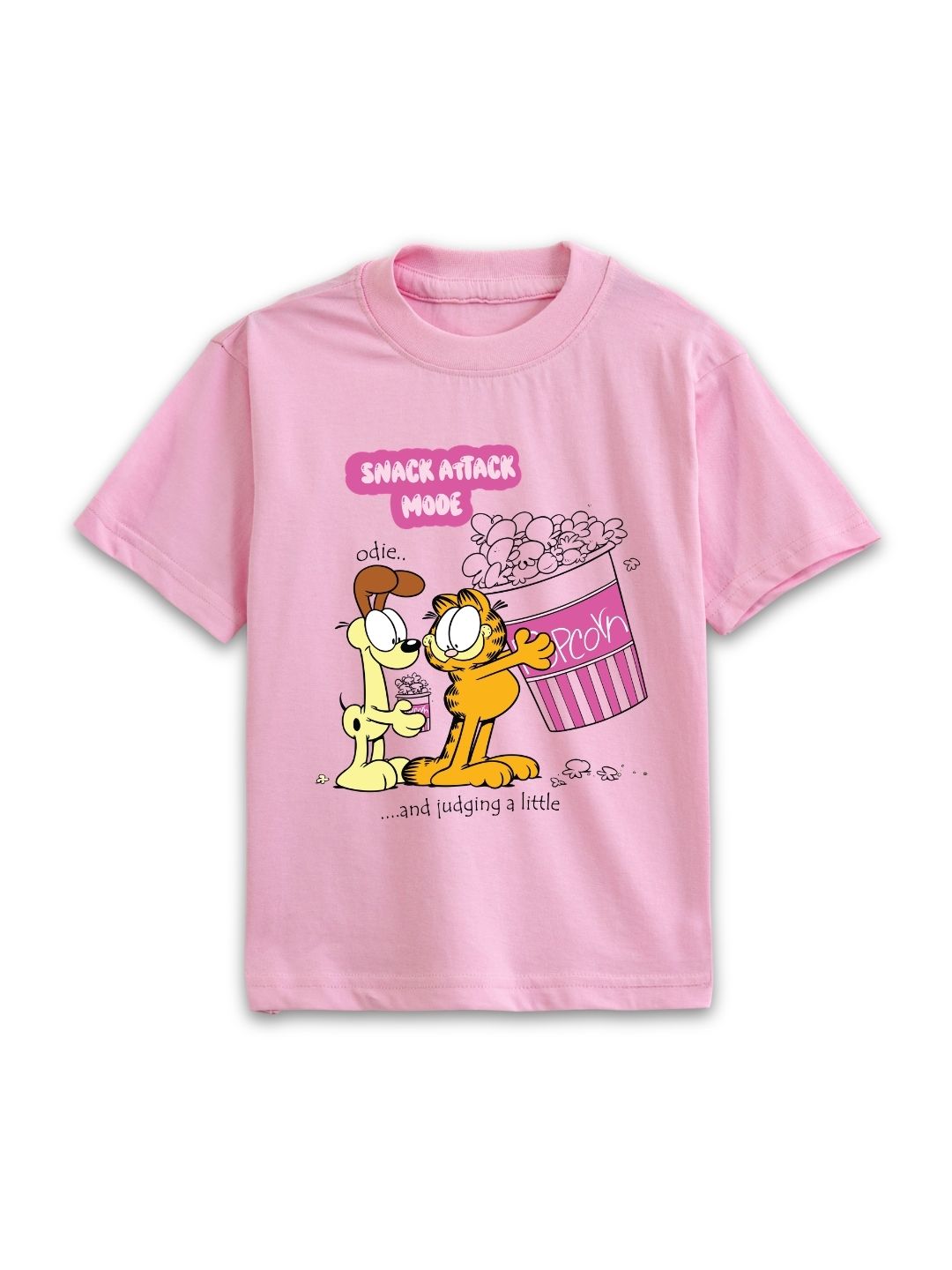 Pastel Pink Garfield & Odie “Snack Attack Mode” Fun Co-Ord Set for Kids