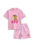 Garfield & Odie BFF Graphic Printed Cotton T-Shirt & Shorts Set