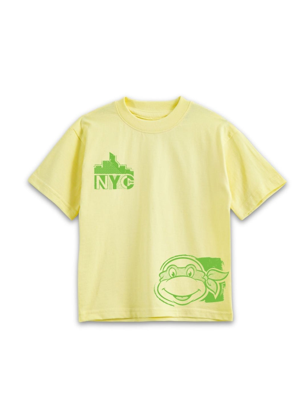 Pastel Yellow TMNT NYC Ninja Action Co-Ord Set for Kids
