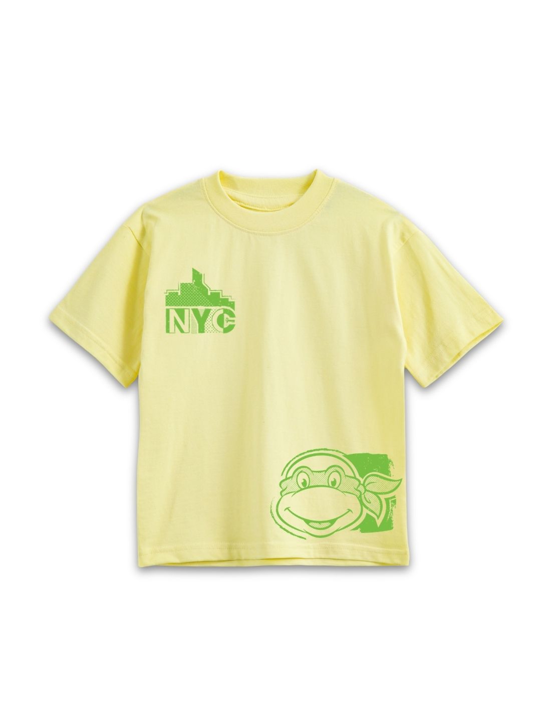 Pastel Yellow TMNT NYC Ninja Action Co-Ord Set for Kids
