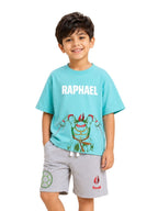 Aqua Blue TMNT Raphael Ninja Action Co-Ord Set for Kids