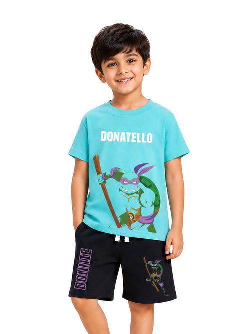 Aqua Blue TMNT Donatello Ninja Warrior Co-Ord Set for Kids