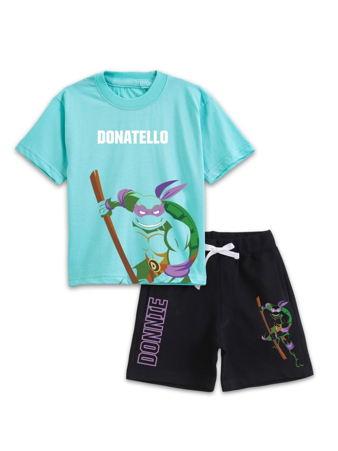 Aqua Blue TMNT Donatello Ninja Warrior Co-Ord Set for Kids