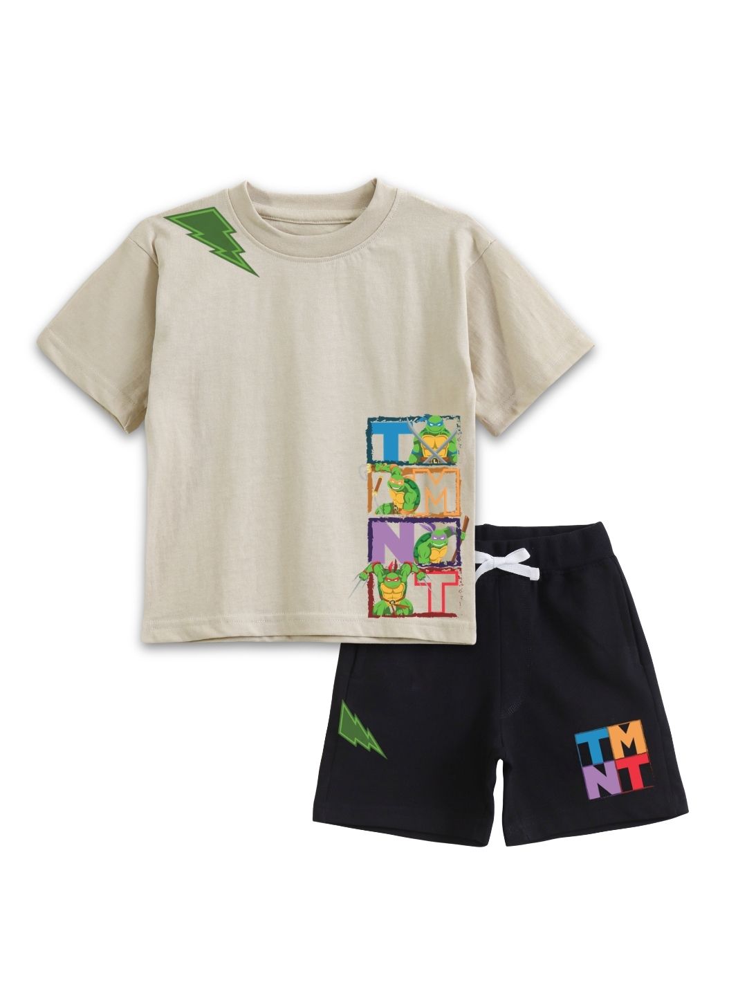 Beige TMNT Ninja Squad Action Co-Ord Set for Kids