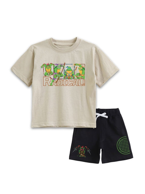 Beige TMNT “Radical!” Ninja Team Co-Ord Set for Kids