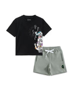 Teenage Mutant Ninja Turtles Graphic Printed Cotton T-Shirt & Shorts Set