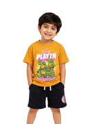 Teenage Mutant Ninja Turtles "Keep Playin'" Graphic Printed Cotton T-Shirt & Shorts Set