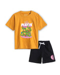 Teenage Mutant Ninja Turtles "Keep Playin'" Graphic Printed Cotton T-Shirt & Shorts Set