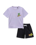 Teenage Mutant Ninja Turtles Pizza Graphic Printed Cotton T-Shirt & Shorts Set