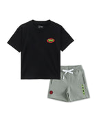 Teenage Mutant Ninja Turtles Logo Graphic Printed Cotton T-Shirt & Shorts Set