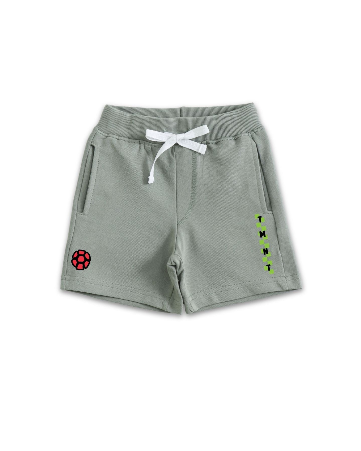 Teenage Mutant Ninja Turtles Logo Graphic Printed Cotton T-Shirt & Shorts Set