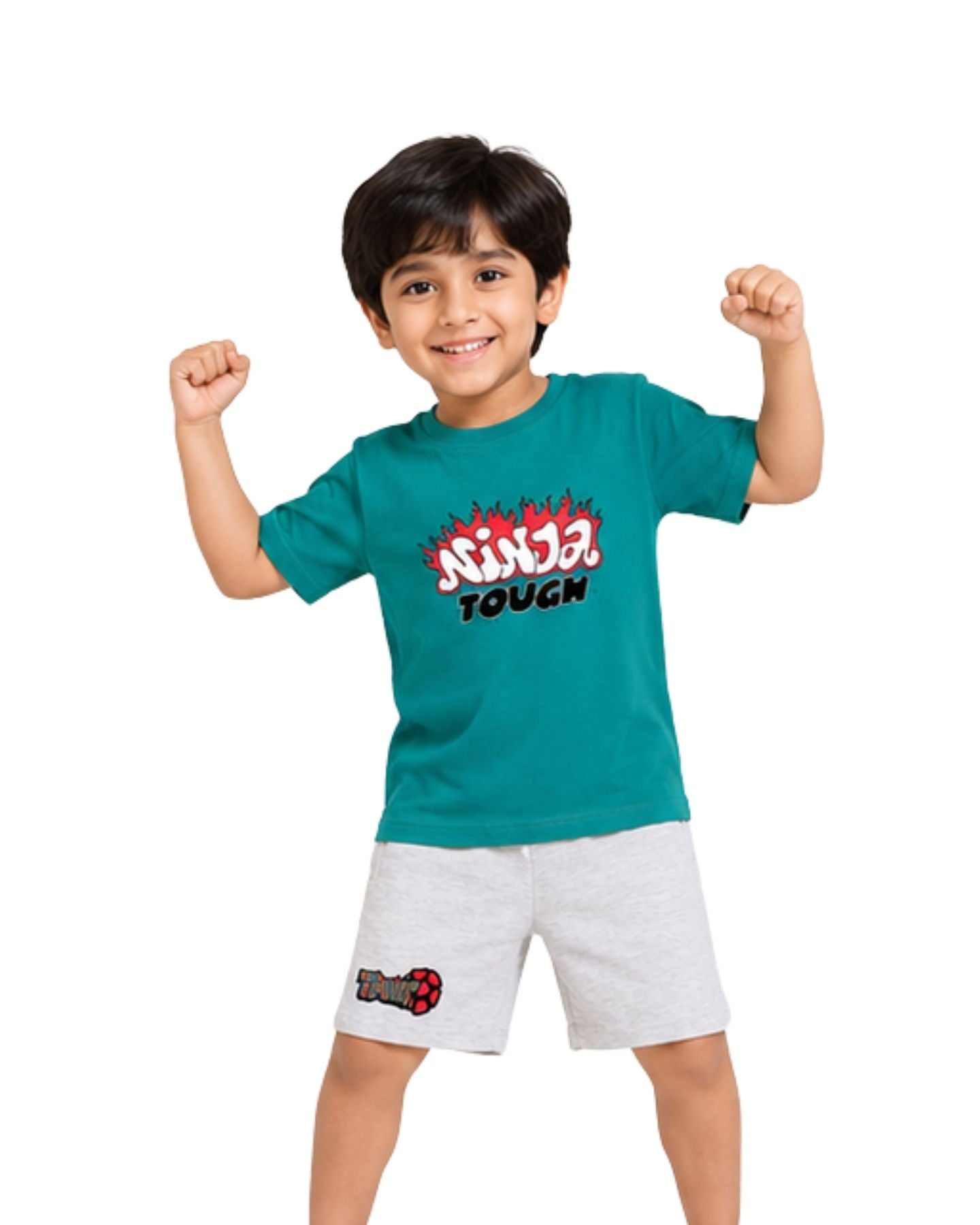 Teenage Mutant Ninja Turtles Ninja Tough Graphic Printed Cotton T-Shirt & Shorts Set