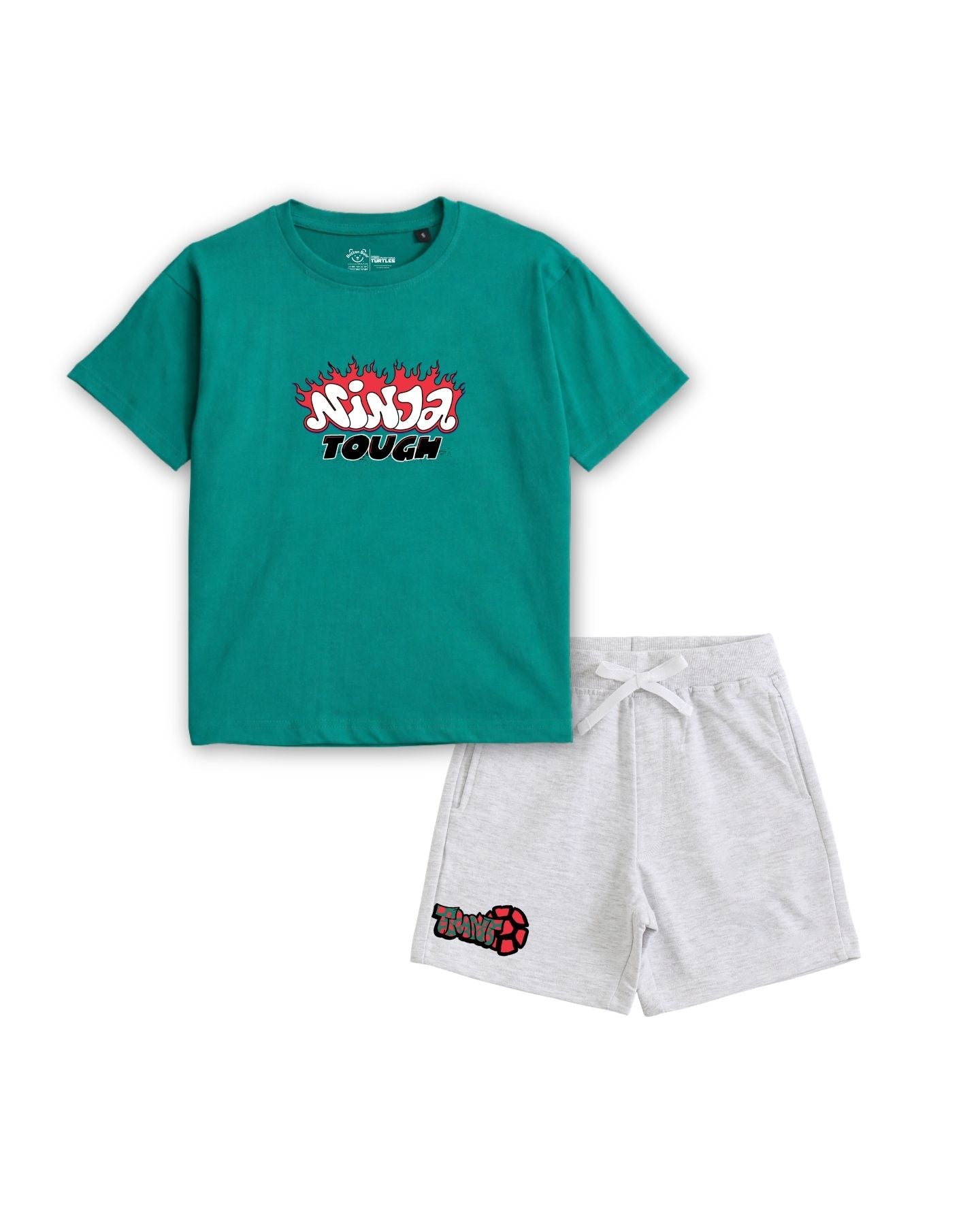 Teenage Mutant Ninja Turtles Ninja Tough Graphic Printed Cotton T-Shirt & Shorts Set