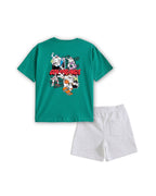 Teenage Mutant Ninja Turtles Ninja Tough Graphic Printed Cotton T-Shirt & Shorts Set