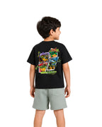 Teenage Mutant Ninja Turtles Ninja Mode Graphic Printed Cotton T-Shirt & Shorts Set