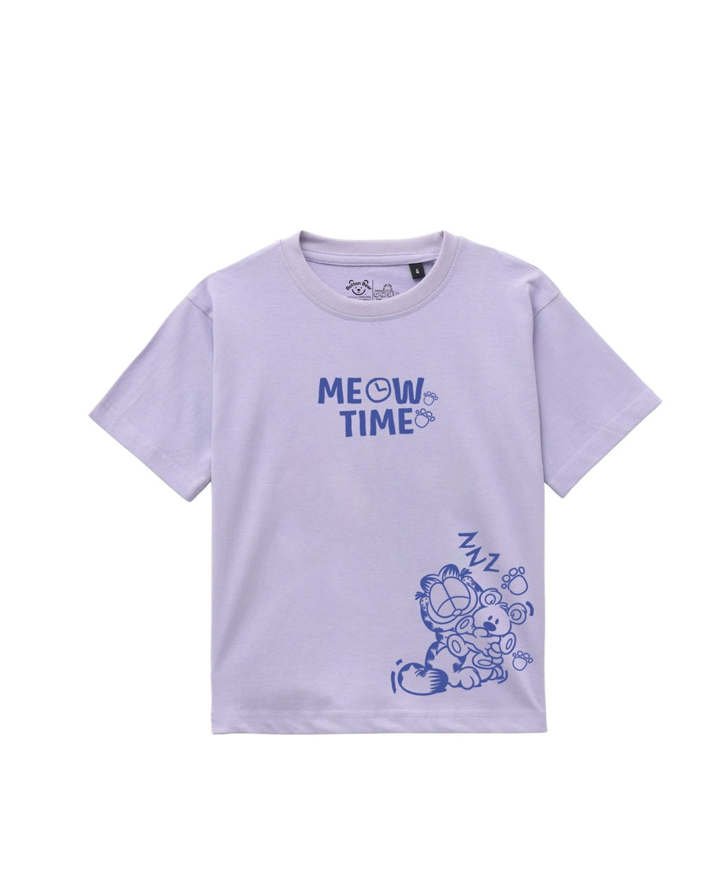 Garfield Meow Time Graphic Printed Cotton T-Shirt & Shorts Set