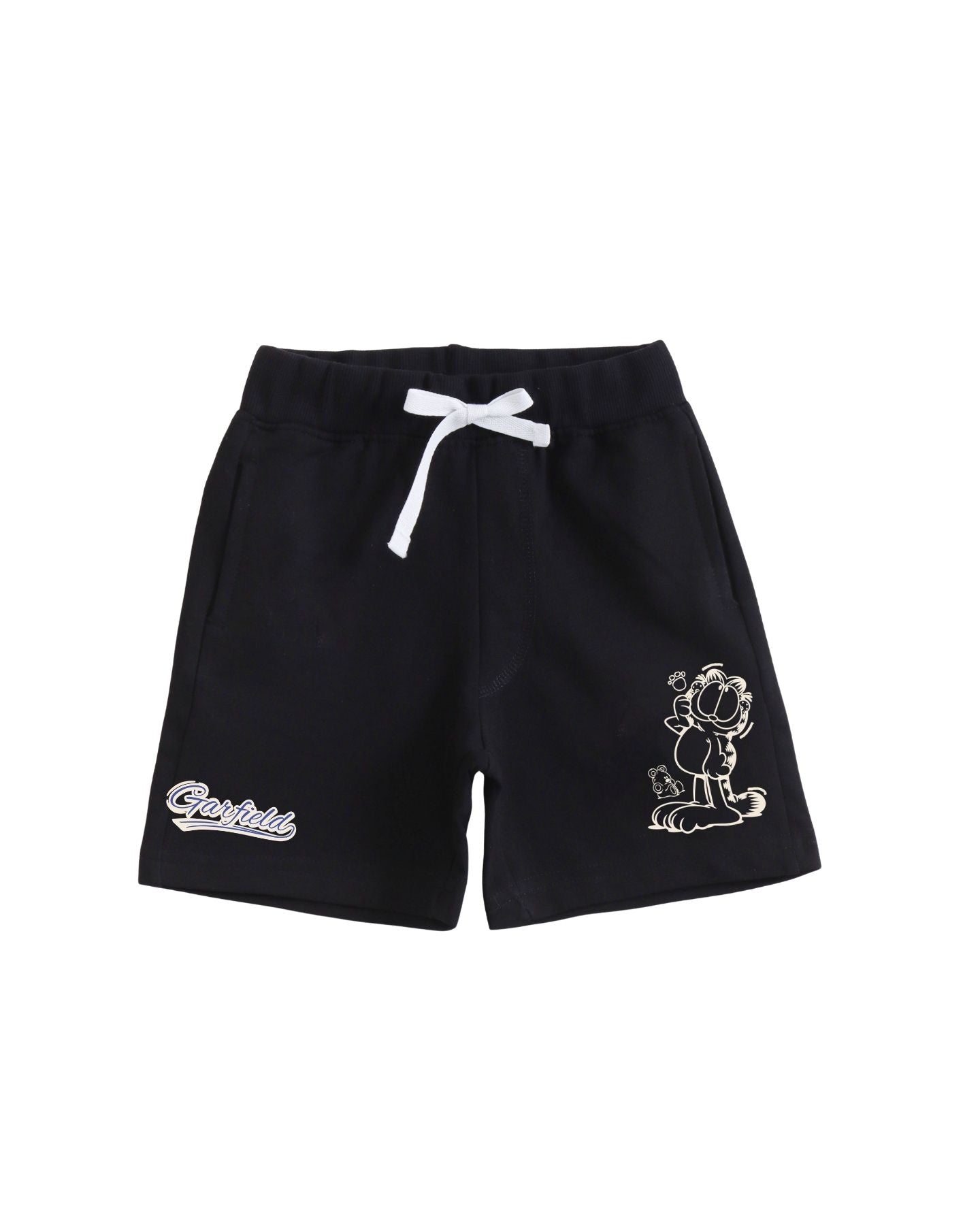 Garfield Meow Time Graphic Printed Cotton T-Shirt & Shorts Set