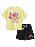 Yellow Paw Patrol Friends “Stick Together” Rainbow Co-Ord Set for Girls
