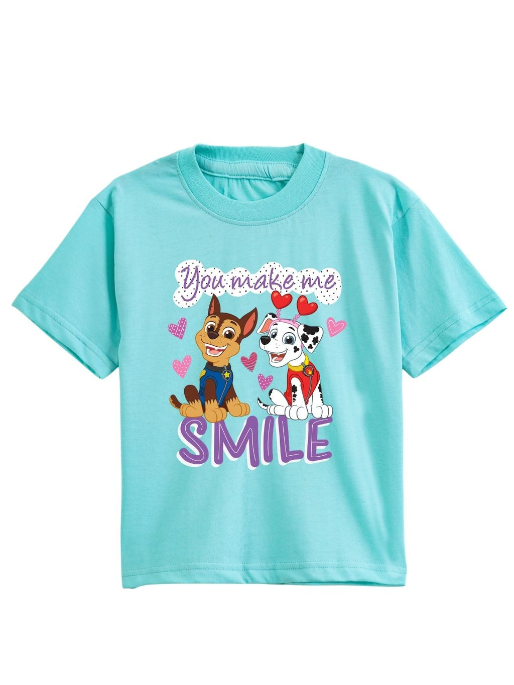 Aqua Blue Paw Patrol “You Make Me Smile” Friendship Co-Ord Set for Girls