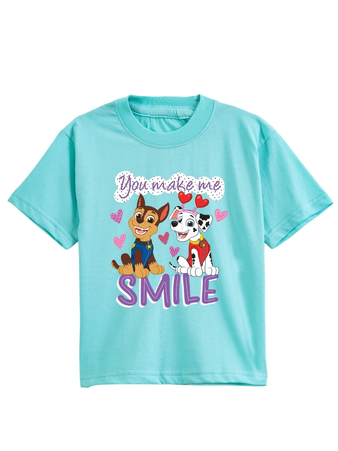 Aqua Blue Paw Patrol “You Make Me Smile” Friendship Co-Ord Set for Girls