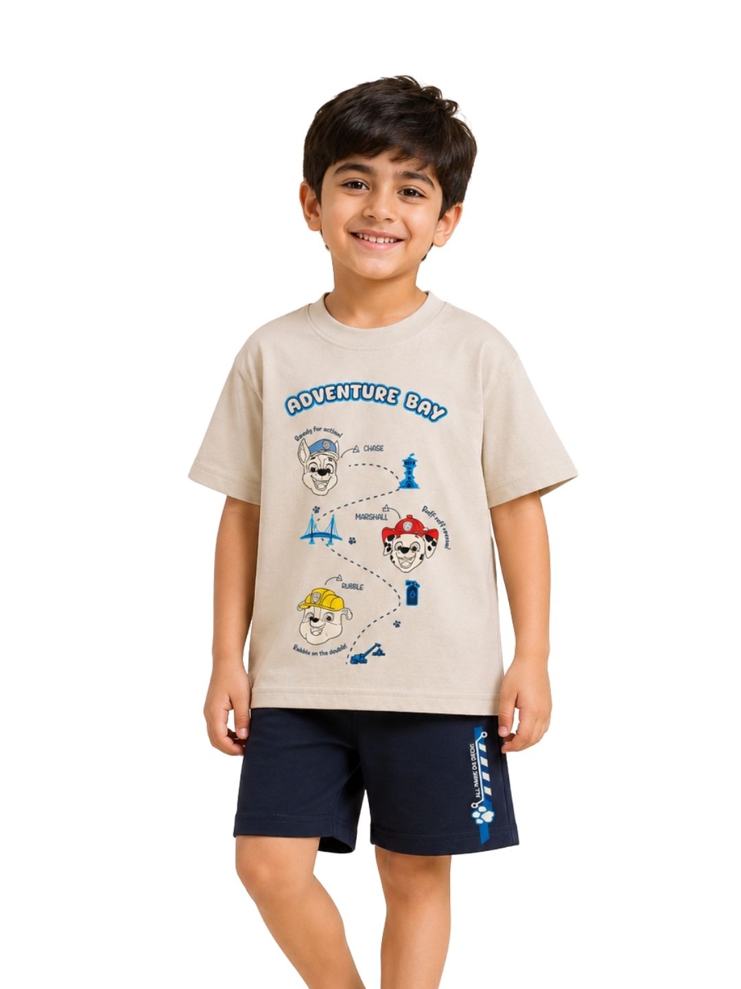 Beige Paw Patrol Adventure Bay Rescue Mission Co-Ord Set for Boys