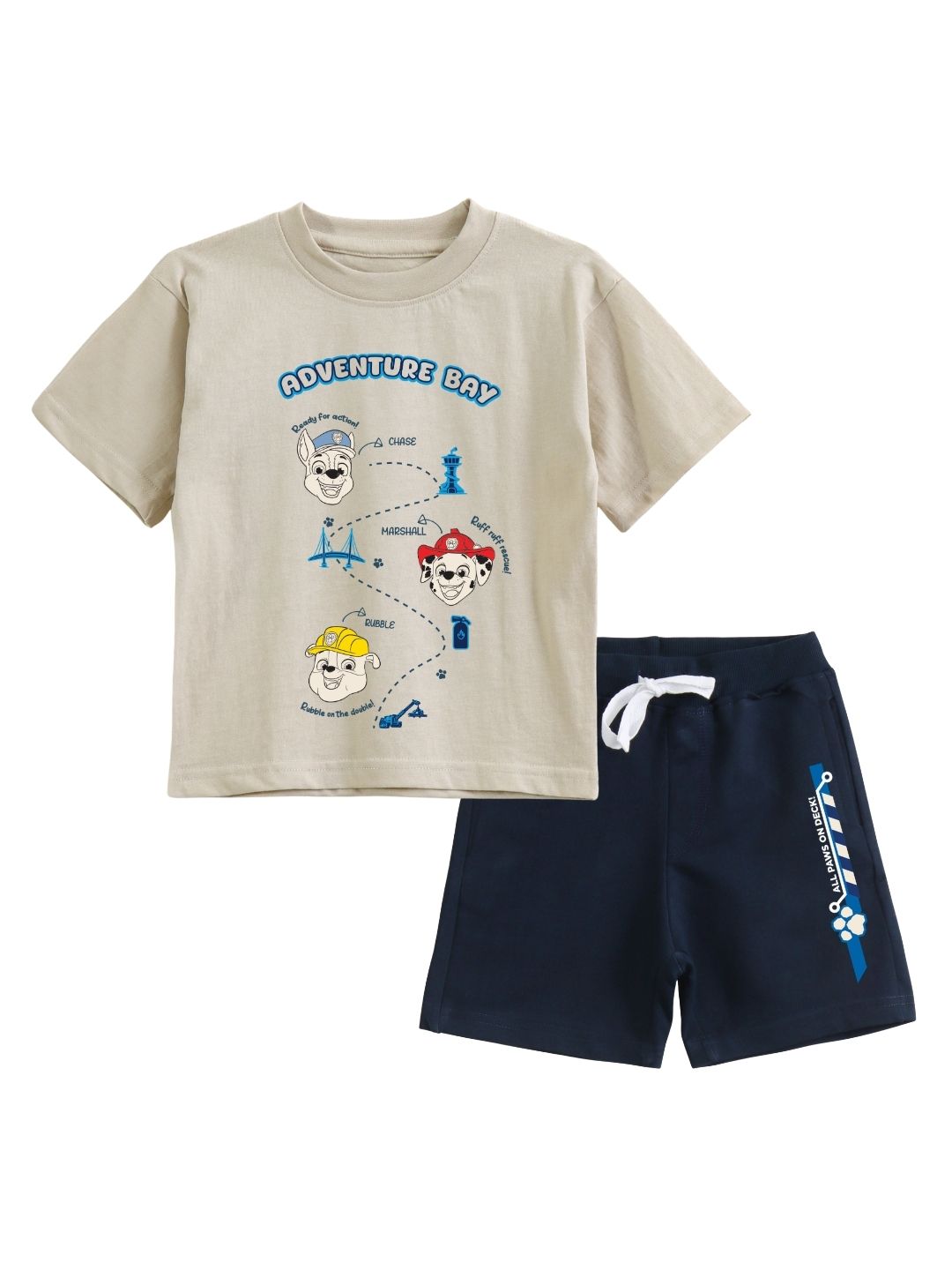 Beige Paw Patrol Adventure Bay Rescue Mission Co-Ord Set for Boys
