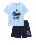 Paw Patrol Chase Graphic Printed Cotton T-Shirt & Shorts Set