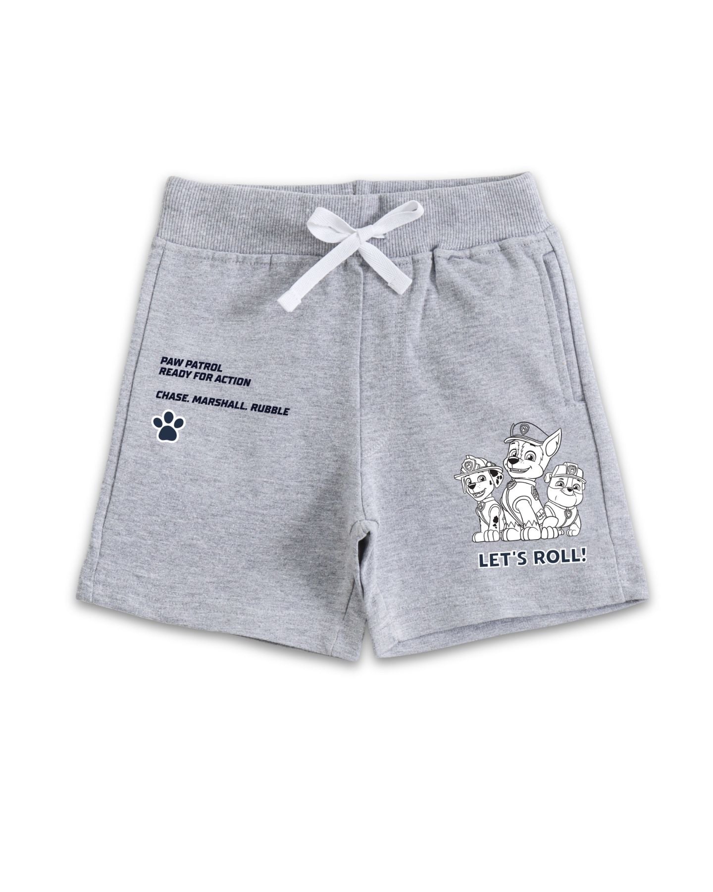 Paw Patrol Lets Roll Graphic Printed Cotton T-Shirt & Shorts Set
