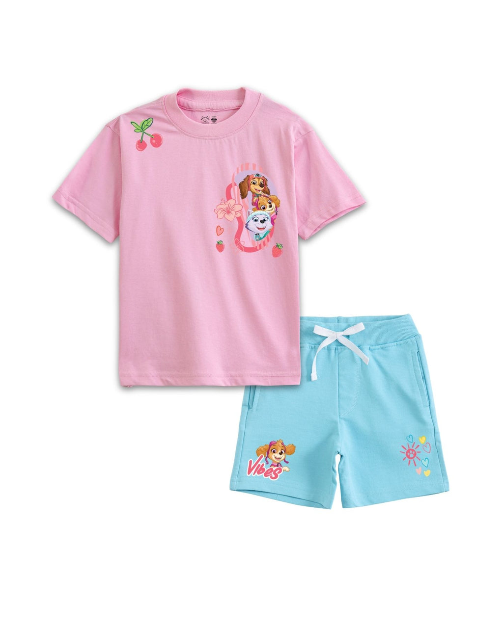 Paw Patrol Girls Cotton T-Shirt & Shorts Set