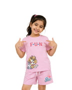 Paw Patrol Skye Girls Cotton T-Shirt & Shorts Set